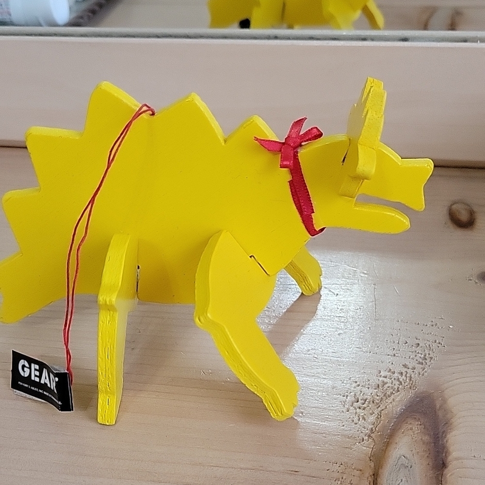 GEAR by Kurt S. Adler Yellow Dinosaur Decor Ornament